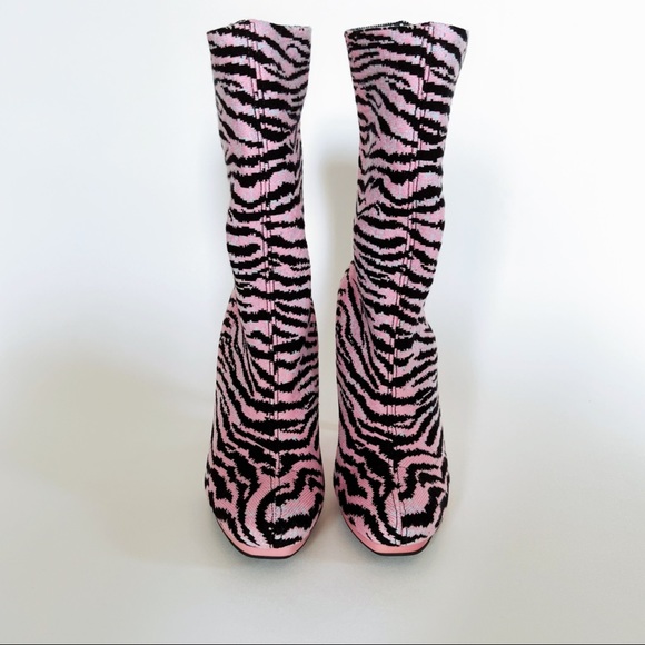 KENZO x H&M Tiger-striped Knit Ankle Boots - Picture 13 of 16
